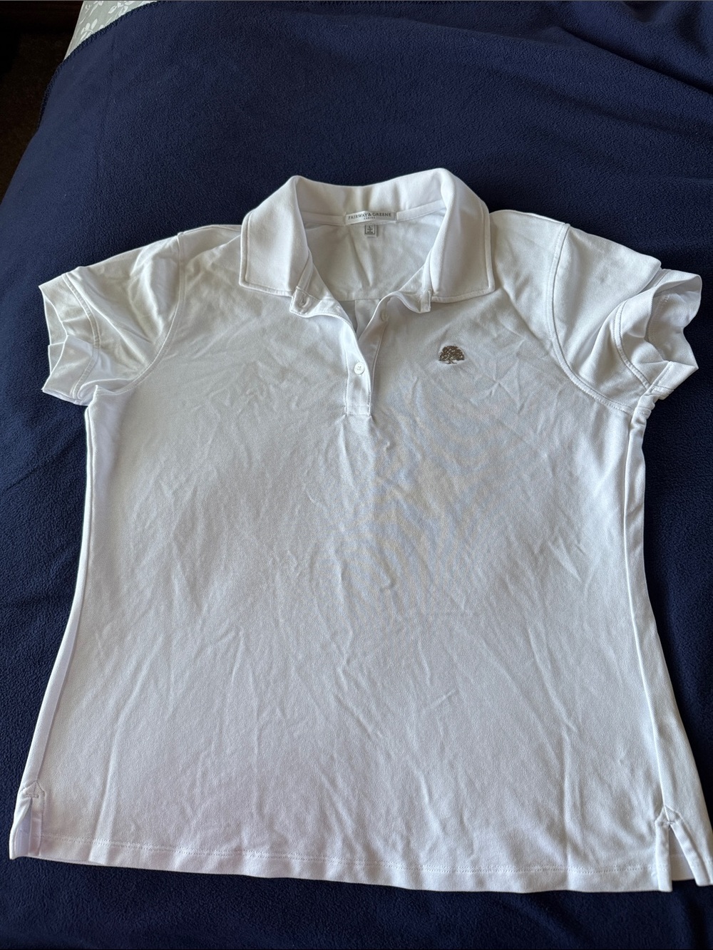 Fairway & Greene White Polo Shirt with Embroidered Logo